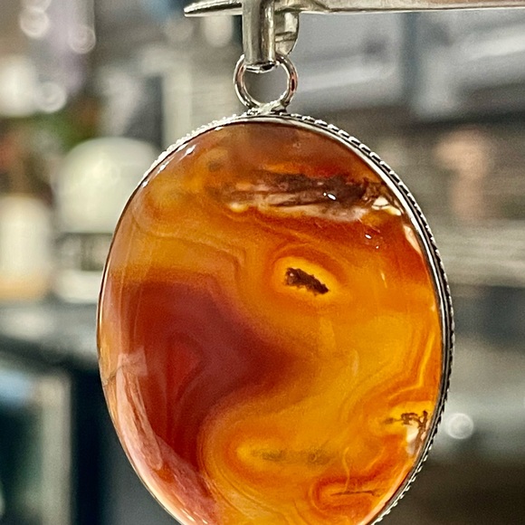 Sardonyx Rusty Brown Pendant - Picture 4 of 10